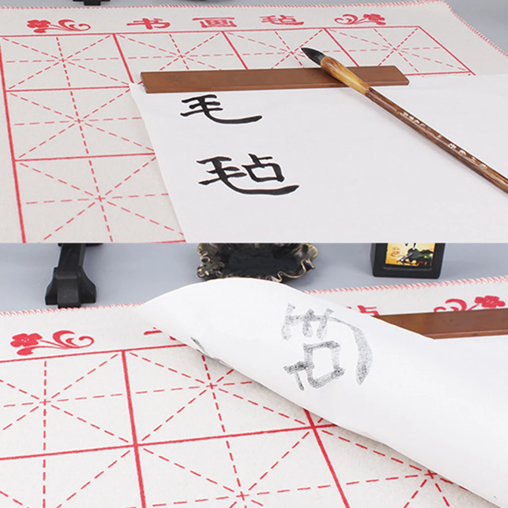 Chinese Japanese Calligraphy Rice Paper Pad Wool Felt Mat for Artistic Practice and Oriental Painting Studio