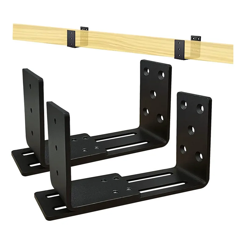 Heavy-duty carbon steel U-shaped safety bar bracket for heavy doors, adjustable door guard reinforcement frame
