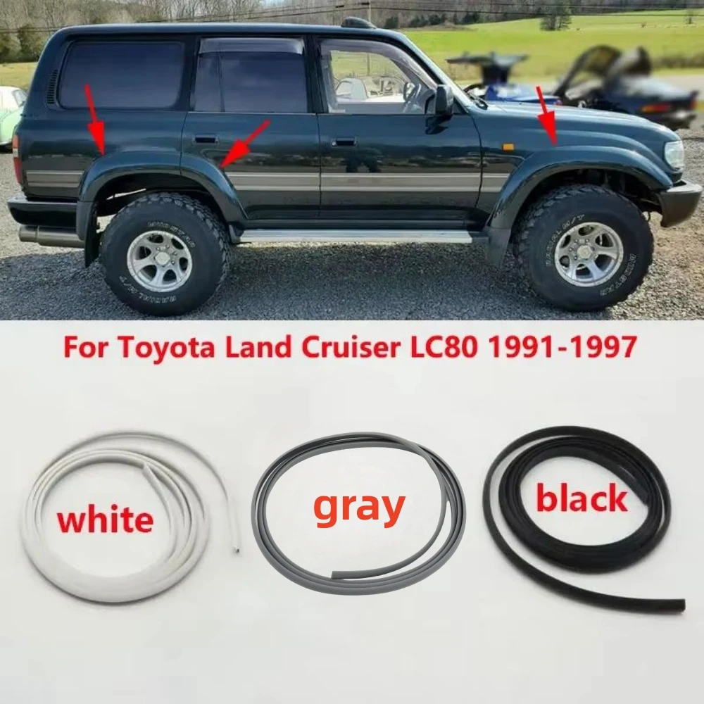

1.5M For Toyota Land Cruiser LC80 4500 1991-1997/Prado LC95 3400 Side Fender Flares Wheel Arches Rubber Sealing Strip Sticker