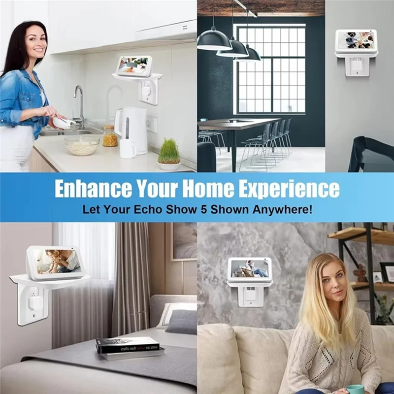 حامل حائط AA84 لـ Echo Show 5 وEcho Show 8، حامل مكبر الصوت، ملحقات سماعات ذكية دوارة قابلة للتعديل