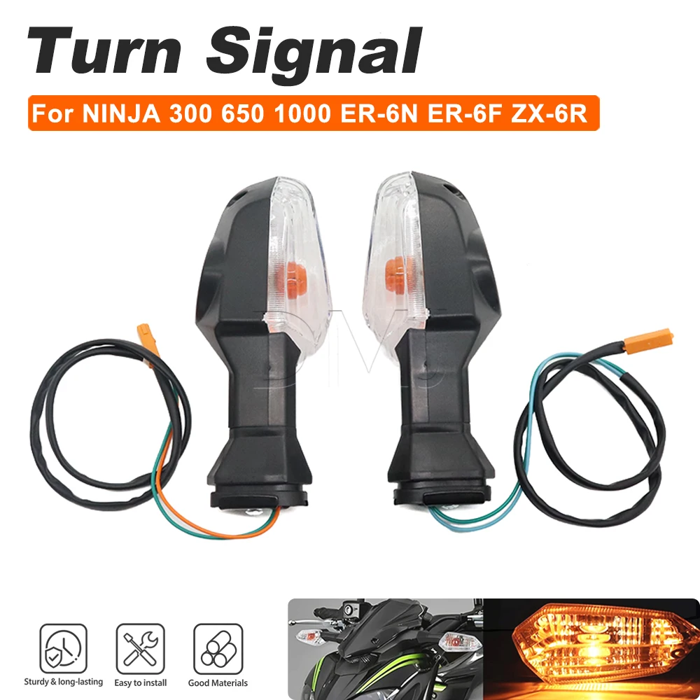 Motorcycle Accessories Turn Signal Lights Blinker Indicator For NINJA 300 650 1000 ER-6N ER-6F ZX-6R Z 800 1000 SX