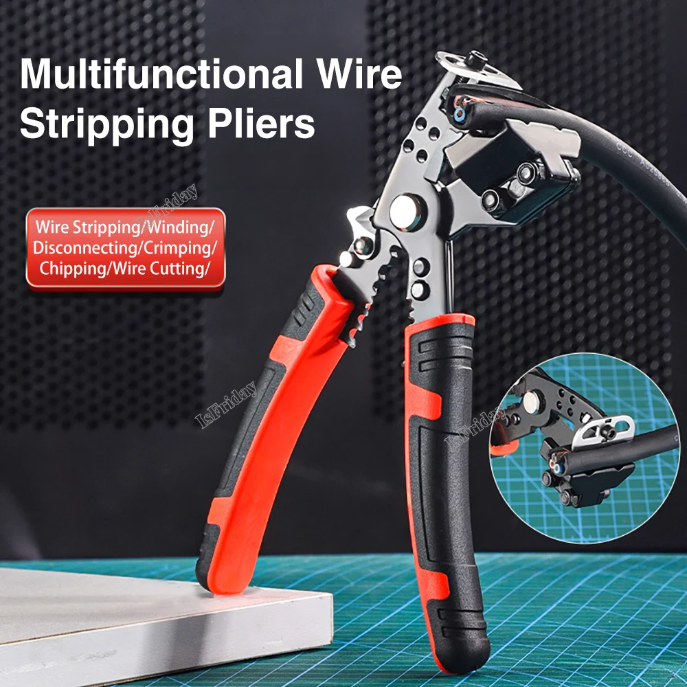 Wire Stripping Multifunctional Pliers For Cable Cut Crimp Bending Wire Stripper Wrench Cable Cutter Crimper Automatic Hand Tool