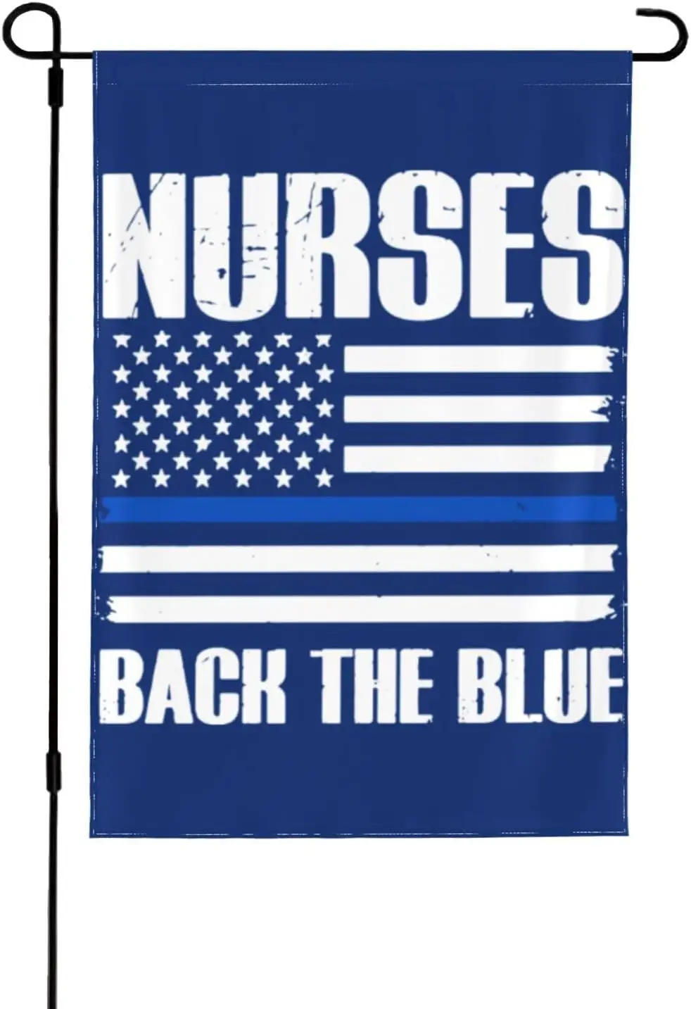 12x18 Nurses Back The Blue Garden Flag Double Sided Thin America Blue Line Yard Flag Gift For Police House Flag Noflag Stand yyi
