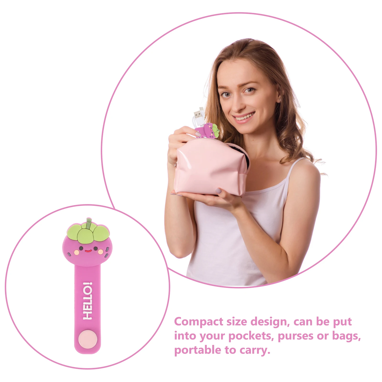 

4Pcs Cable Wraps Reusable Cord Ties Portable Wire Organizer Compact Design for Charging USB Cables Easy Storage Winder