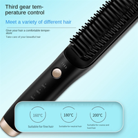 A67I Cordless Hair Straightening Brush Electric Hair Smoothing Brush Beard Straightener For Rechargeable Heated Comb
