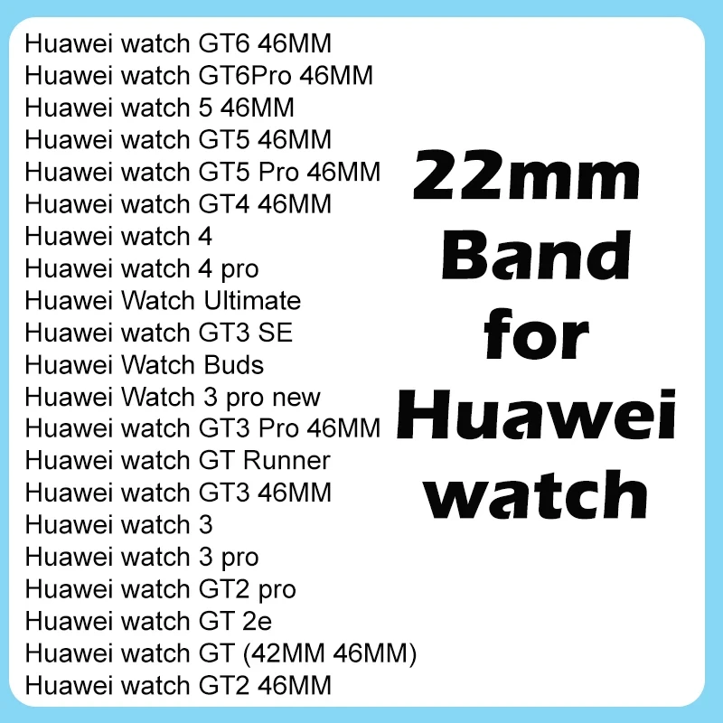 Bracelet en Nylon de 22mm pour montre HUAWEI GT 6/6Pro, 46mm, Bracelet de remplacement réglable pour montre Huawei 4/5 5 Pro GT 3 2 Pro, bande de 46mm