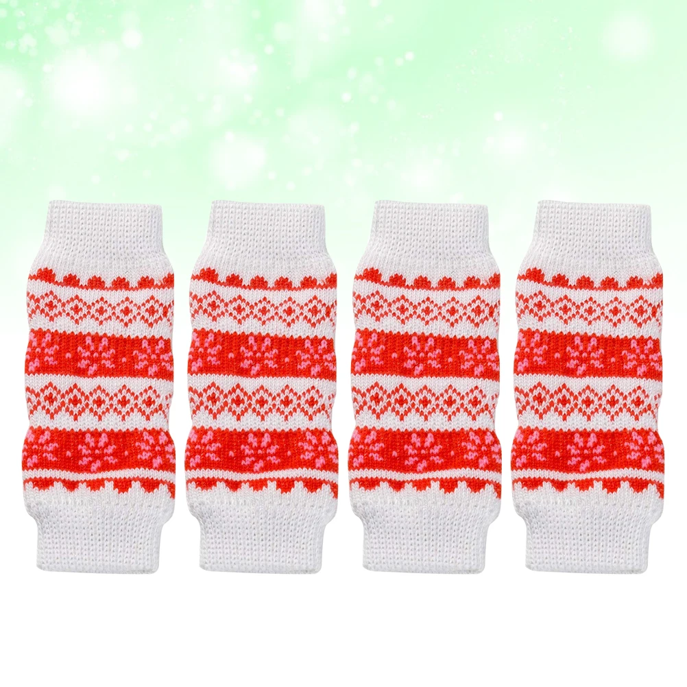 4 قطعة كم الساق الحيوانات الأليفة المضادة للبول الغطاء الواقي وسادة الركبة الدافئة آمنة تناسب الكلب الساق حماة حجم S عيد الميلاد الثلوج