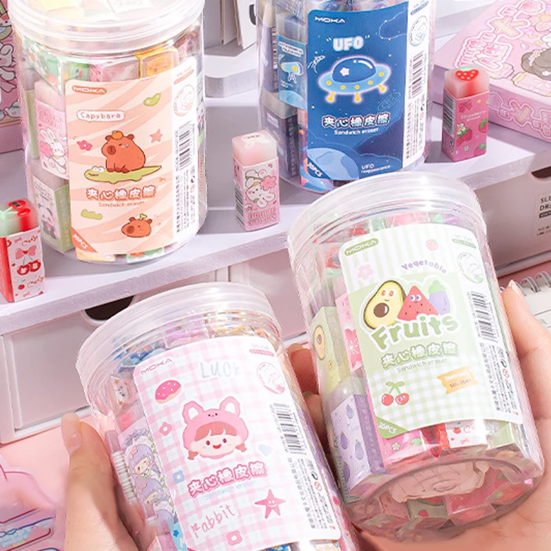 

30 шт./компл., прочный ластик для карандашей с мультяшным желе для детей, набор прочных ластиков для студентов и художественных классов, милый фруктовый карандаш, резиновый ластик