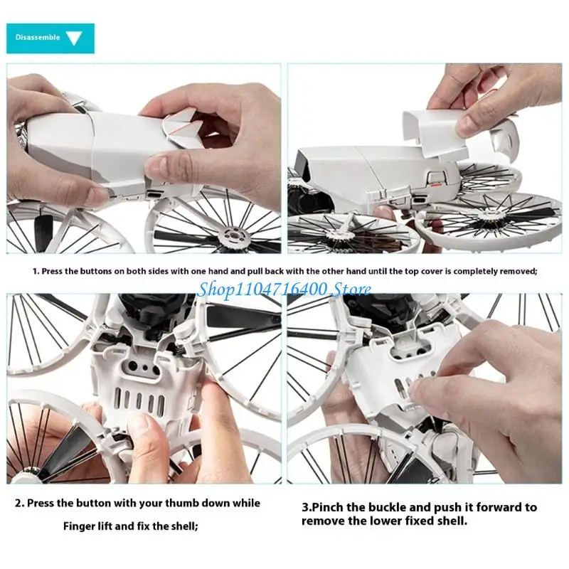 

y1gd Protective Tail Housing with Shock Absorption Tool Installation Battery Case Enhanced Durability for FLIP