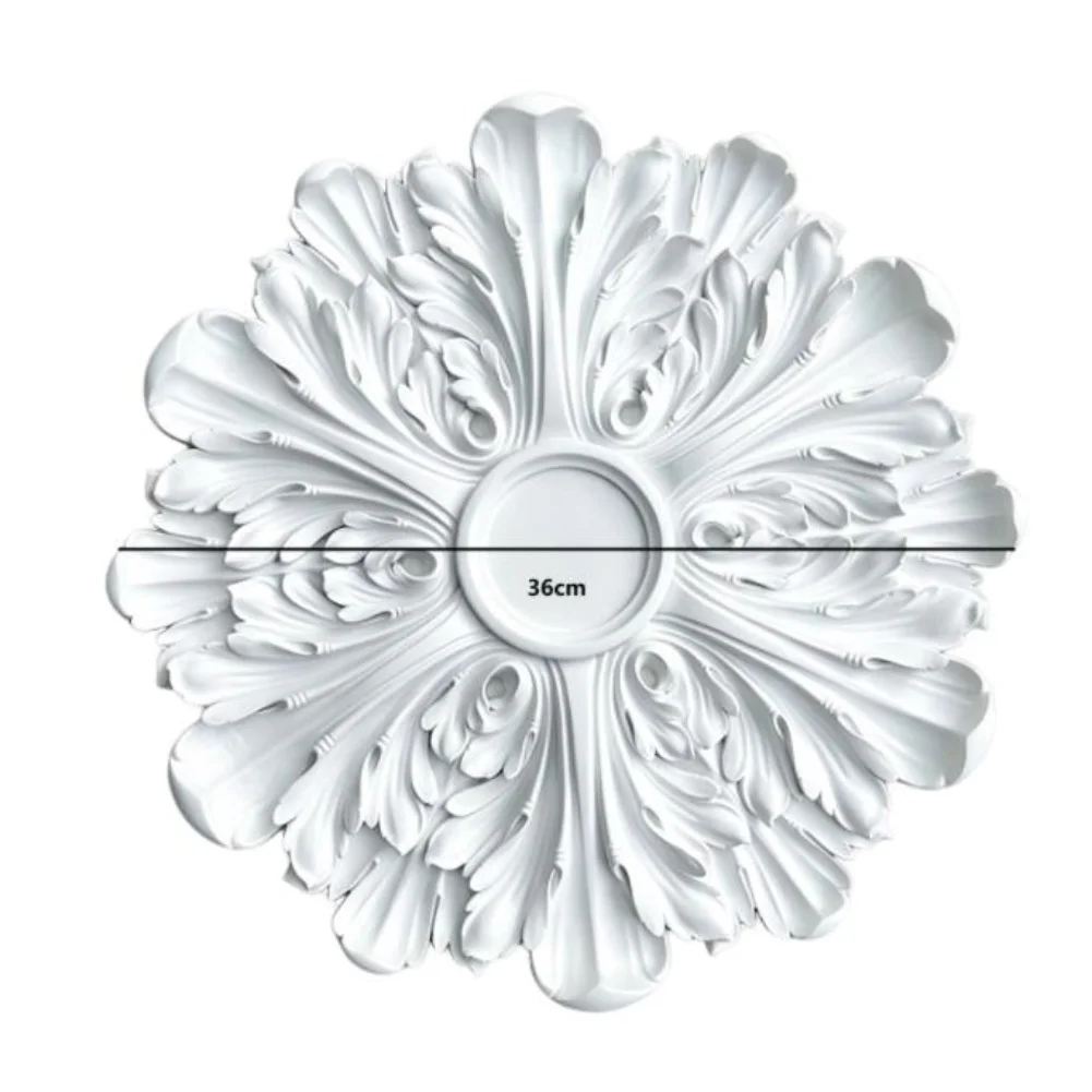 PU Ceiling Lamp Plate with Embossed Round Pattern for French Light Fixture Canopy Use in Dining Space or Bedroom