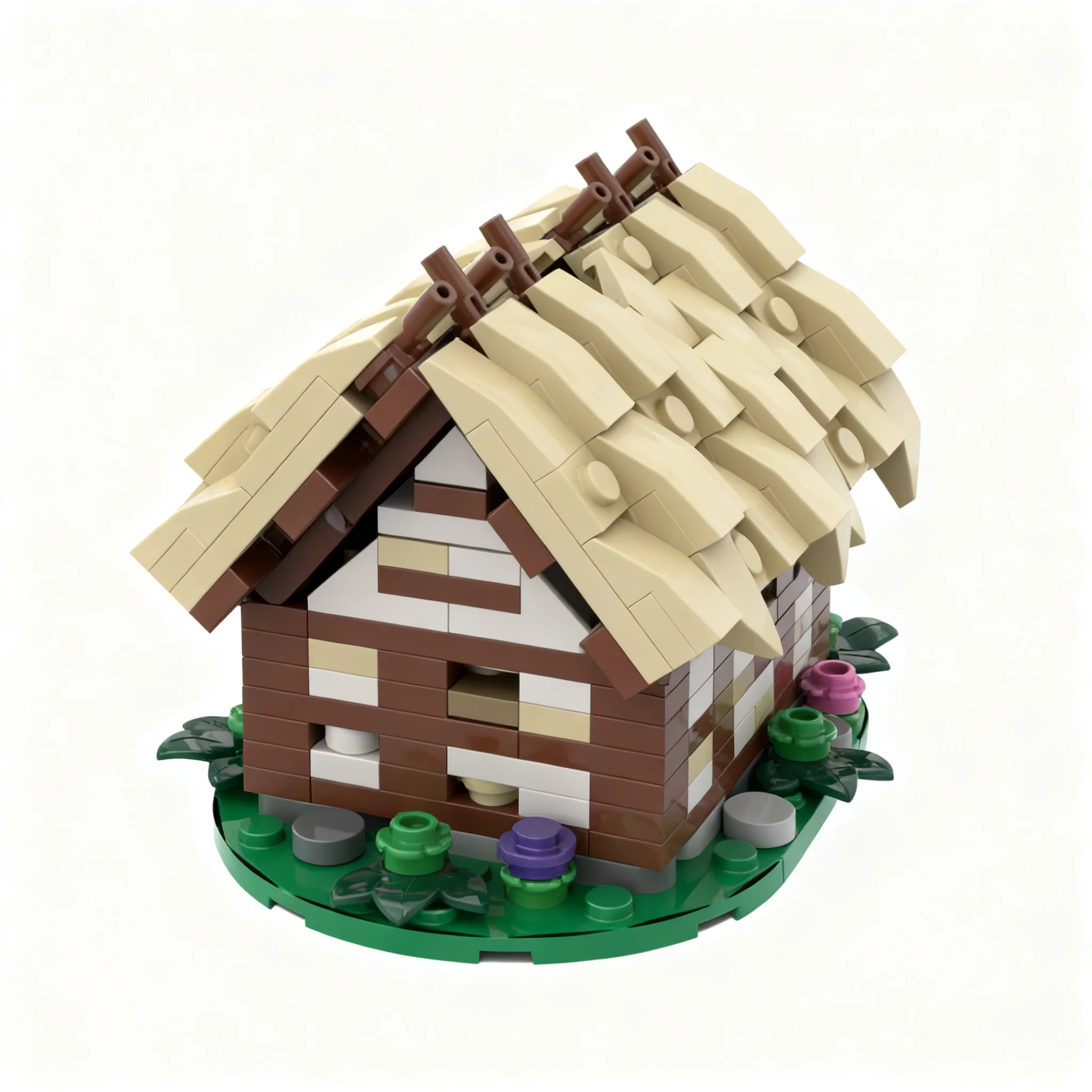 352pcs MOC Medieval House Expansion Mini Blaustein Castle Model Building Blocks Construction Toys Christmas Gifts Brick Kids