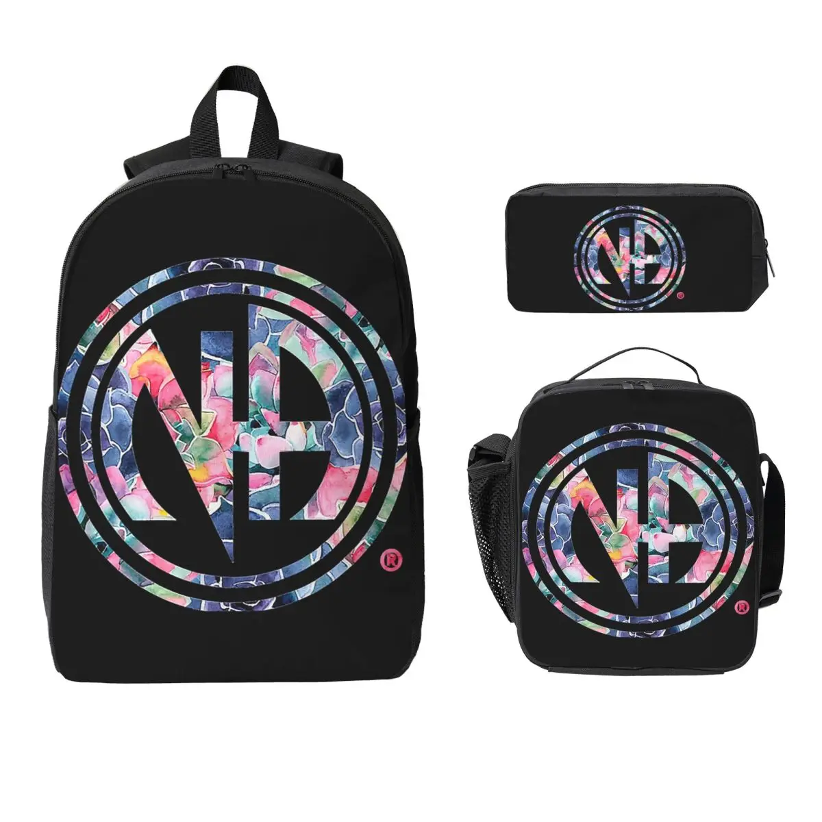 

NA - Narcotics Anonymous Backpack Student Boy Girl BookBag School Bag Computer Shoulder Bags 3ps Insulated Lunch Bag Pencil Case