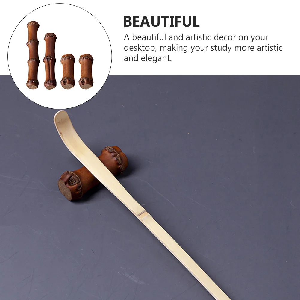 4Pcs Chinese Style Pen Pillow Brush Rests Retro Holder for Painting Calligraphy Pens Desk Storage Artistic Study Decor