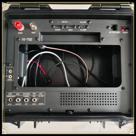 IC-705 radio box, outdoor survival, shortwave disaster emergency communication, waterproof box + metal panel in stock.