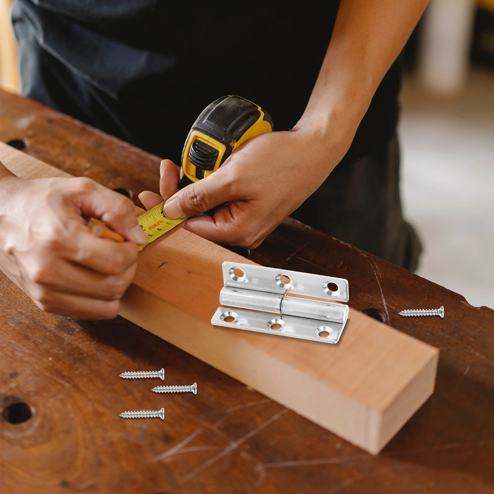 

4Pcs Stainless Steel Hinges Heavy Duty Lift Off Durable Small Door Window Hinges for Wood Outdoor Applications