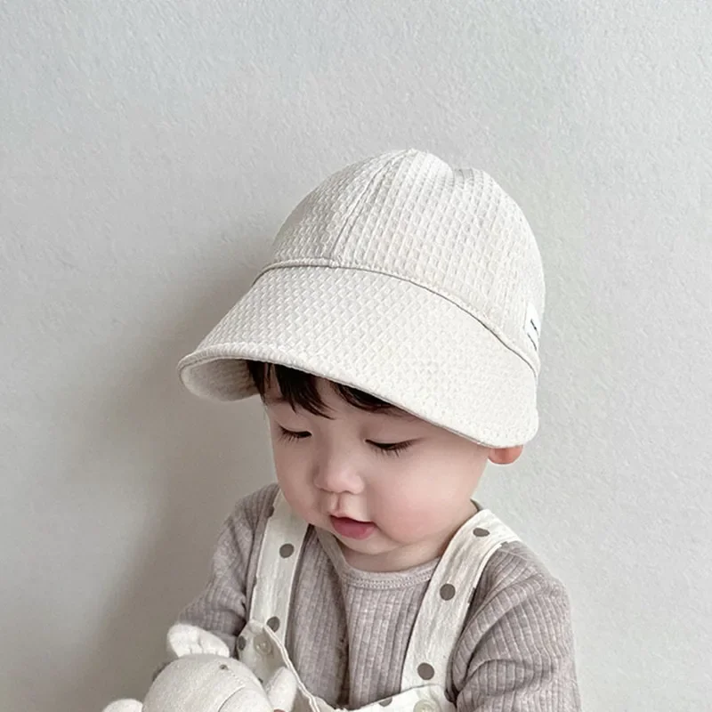 Baby Summer Hat Sunshade Hat for Infant Boy Girl Korean Fashion Solid Color Baby Peak Cap Summer Travel Outdoor Baseball Cap