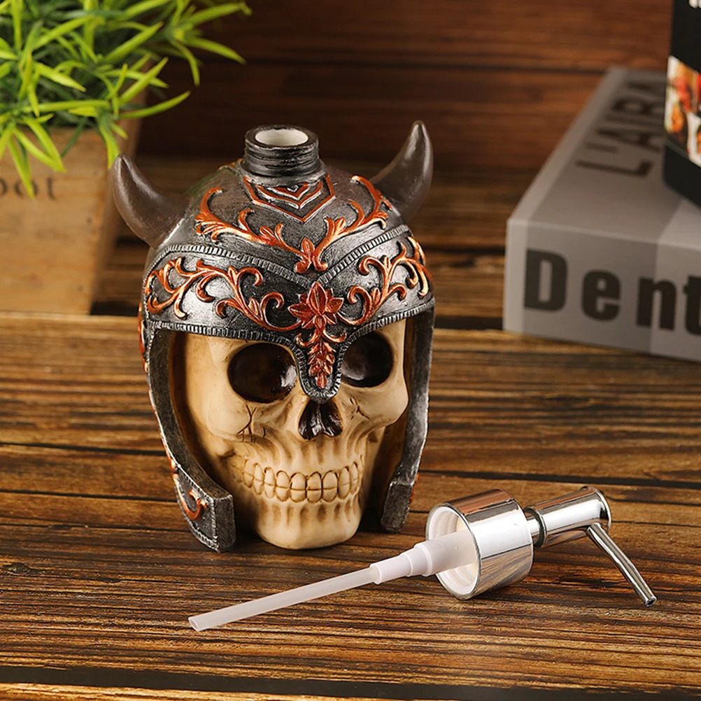 

Halloween Skeleton Shampoo Dispenser Liquid Hand Sanitizer Dispenser Shower Gel Wash Resin Skull Head Soap Bottle Sprayer
