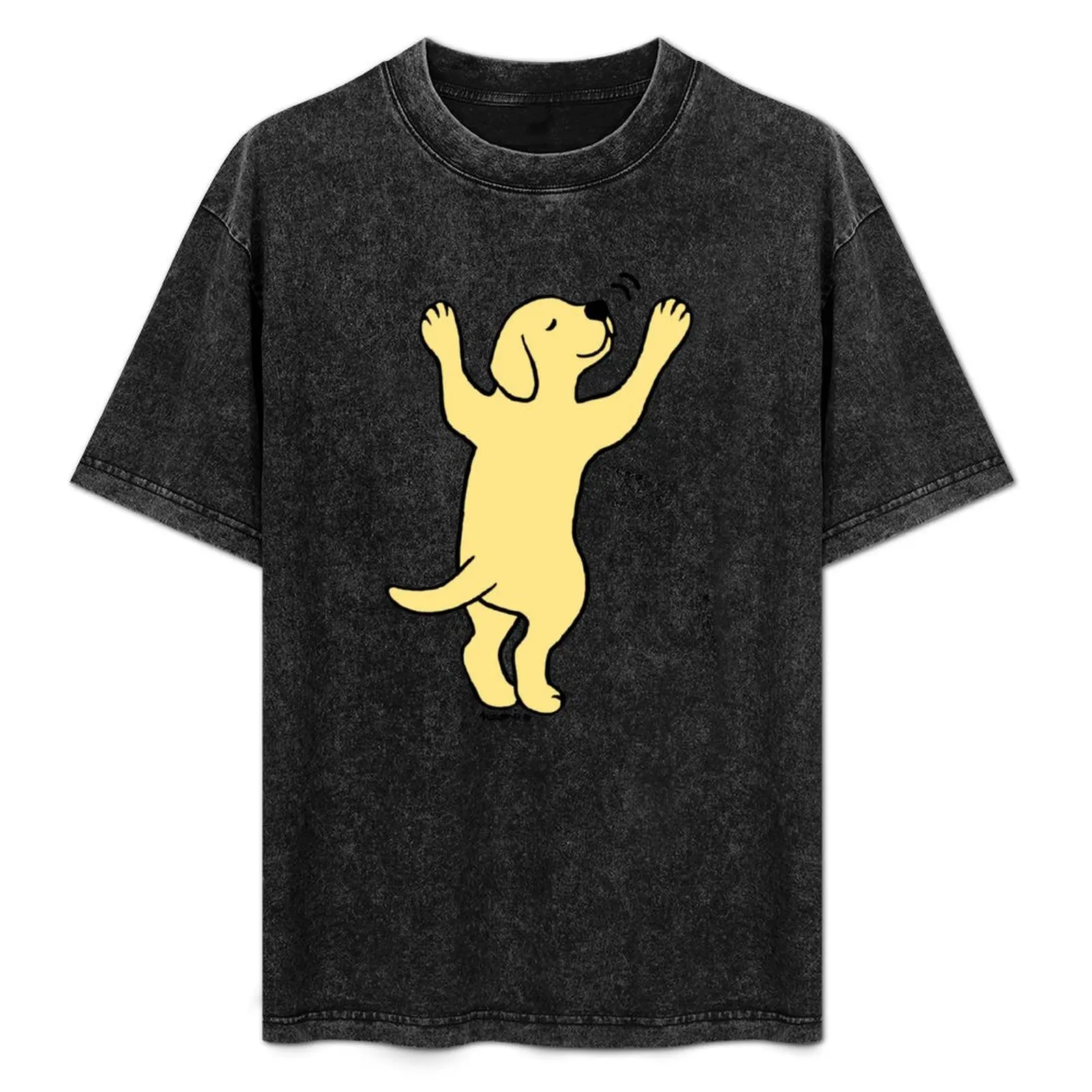 Yellow Labrador Puppy Hug T-Shirt Lightweight Cooling Short Sleeve Tee