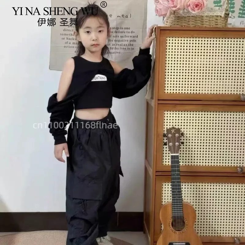 أزياء رقص الجاز للفتيات، ملابس أداء جماعية للفتيات، ملابس هيب هوب للأطفال، أطقم مسرح المدرج، ملابس رقص للأطفال