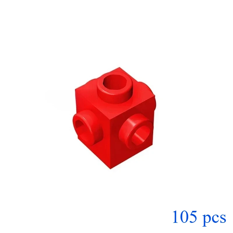 105ピース MOC 4733 改良版 1x1 ビルディングブロックキット、四面ネイルブロック粒子パズル DIY おもちゃ 子供のクリスマスプレゼント