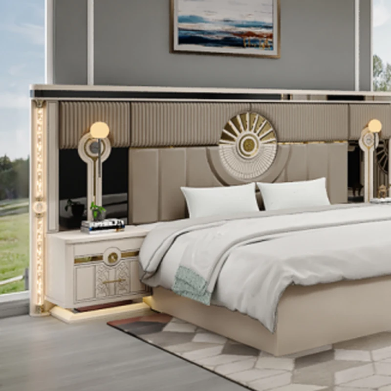 &King Size Bed Mattress Sets Round Latest Design Wooden Beds New Box Bedroom Furniture Set