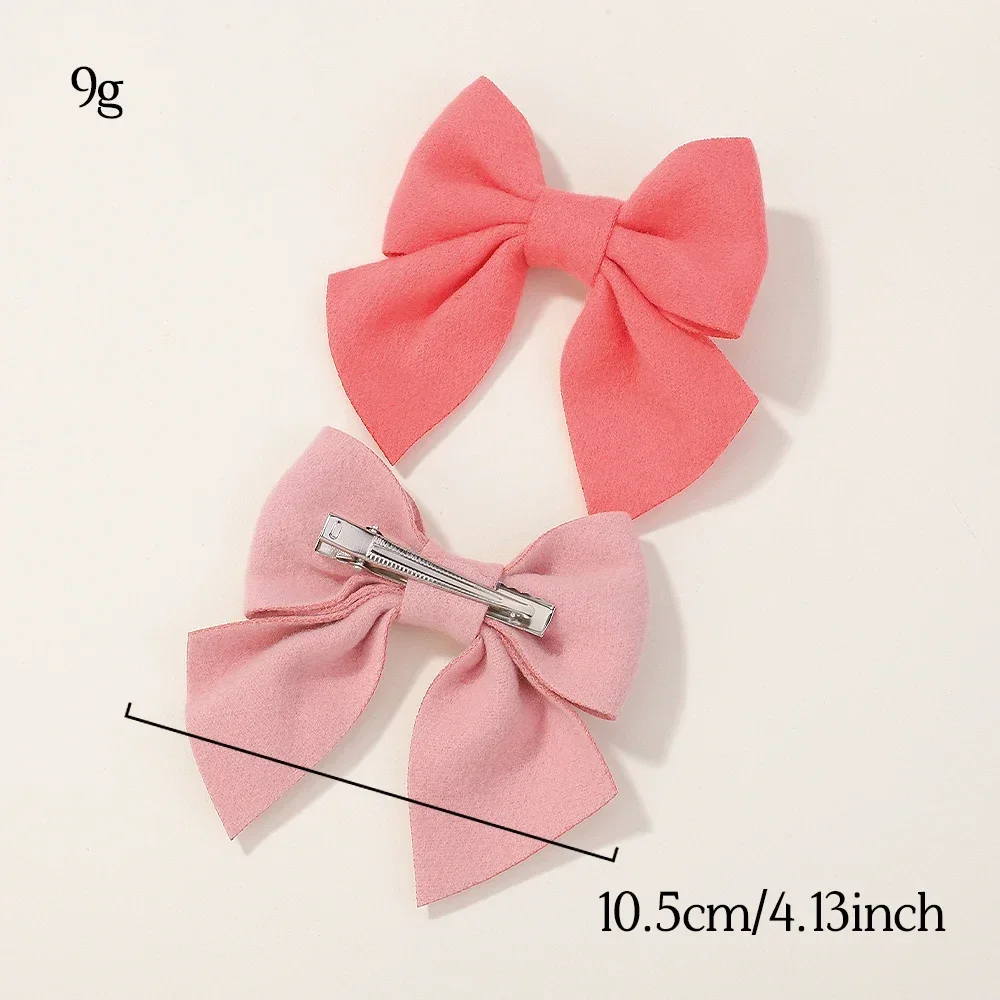 3Pcs/Set Solid Colors Hair Clip Bowknot with Clips New Handmade Hairpins Barrettes for Girls Headwear Kids Cute Hair Accessories