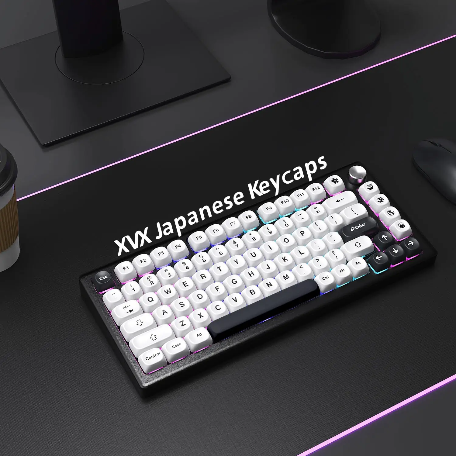 142 Keys Bow PBT Keycaps MOA Profile PBT Dye Sublimation DIY Key caps for 61/87/104 Cherry MX Switch Gaming Mechanical Keyboard