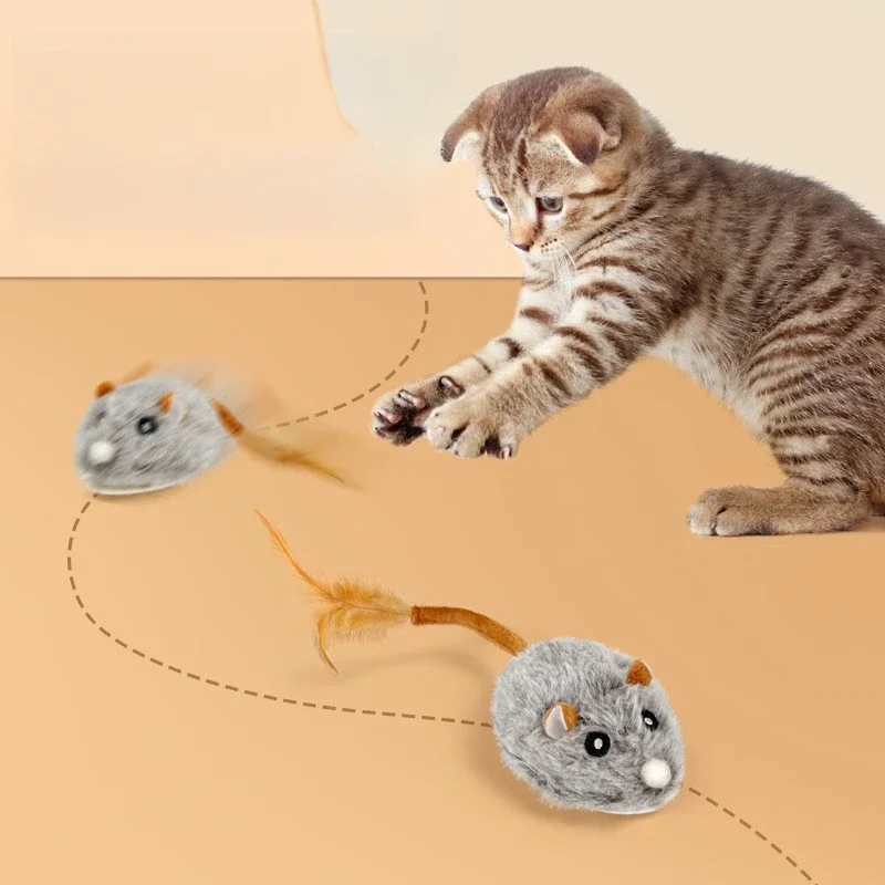 Intelligent Interactive Running Mouse Cats Toy with Random Movement and USB Charging Function,Simulated Mice for AutonomousPlay