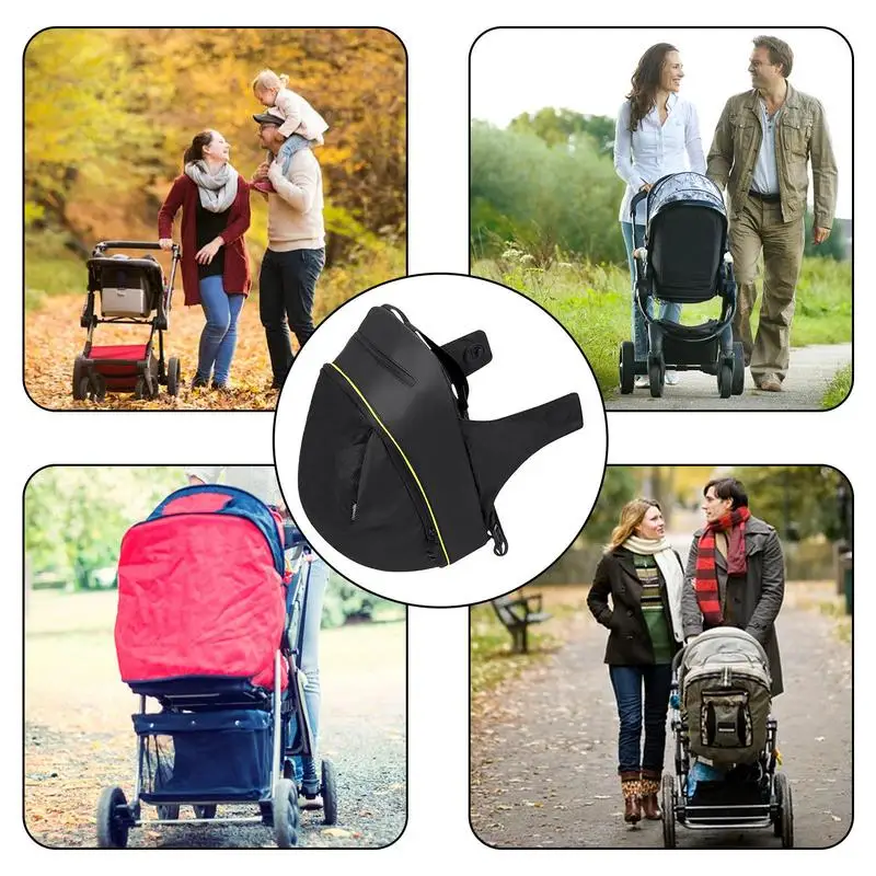 Universal Stroller Organizer Backpack 4 In 1 Integrated Storage Bag For Baby Stroller Multi-compartments Toddler Essentials Bag