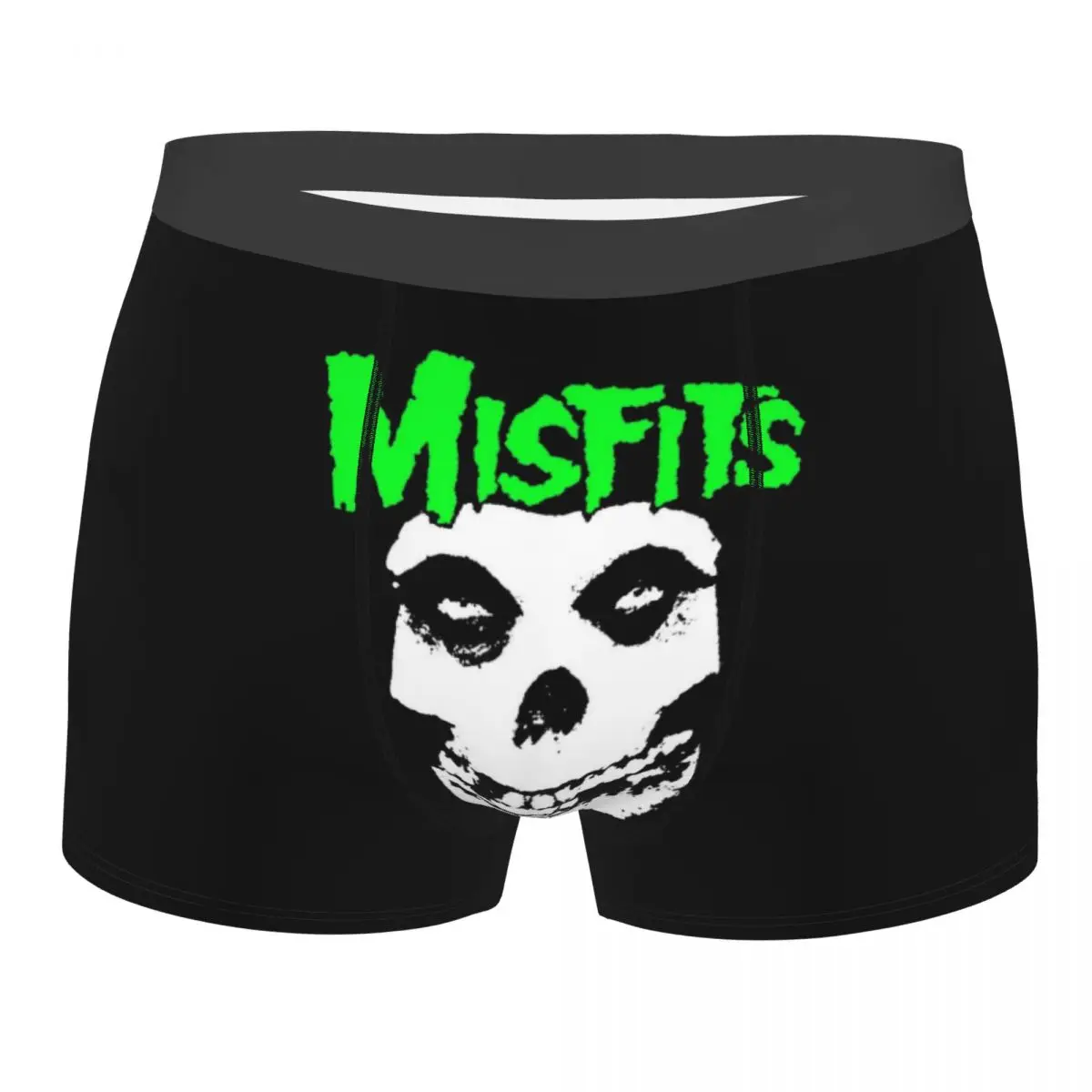 Сексуальные мужские трусы-боксеры в стиле панк-рок группы Misfits, эластичные трусы-брифы, нижнее белье