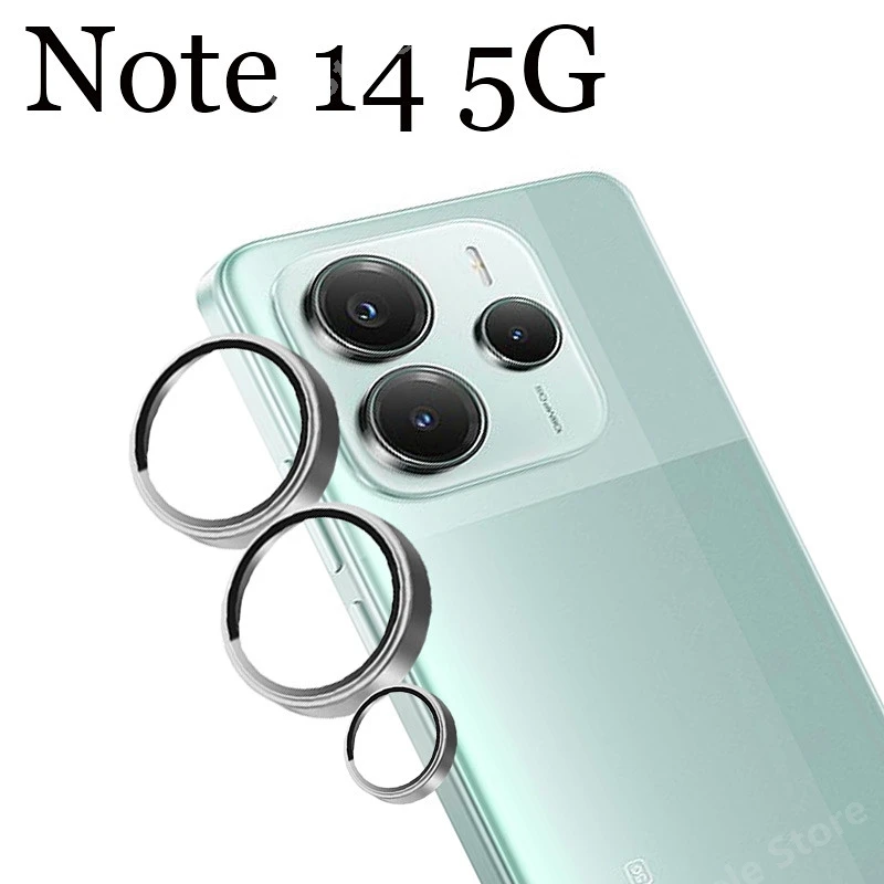 

3/2/1PCS Metal Camera Lens Protector For Redmi Note 14 5G Camera Glass Lens film 3D Snap-On Anti-Scratch