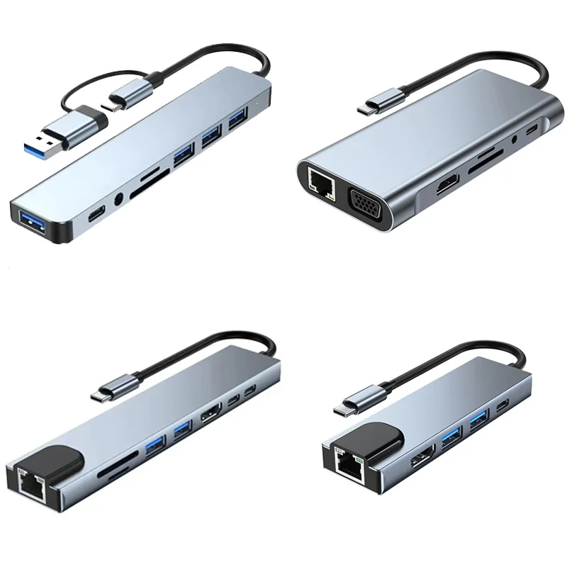 USB C HUB typu C Splitter Thunderbolt 3 stacja dokująca Adapter do laptopa z dla Macbook Air M1 iPad Pro