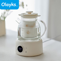 2025 Olayks Multifunctional Health Pot Electric Kettle 1L Household Appliances 600W High Borosilicate Glass Heat Preservation