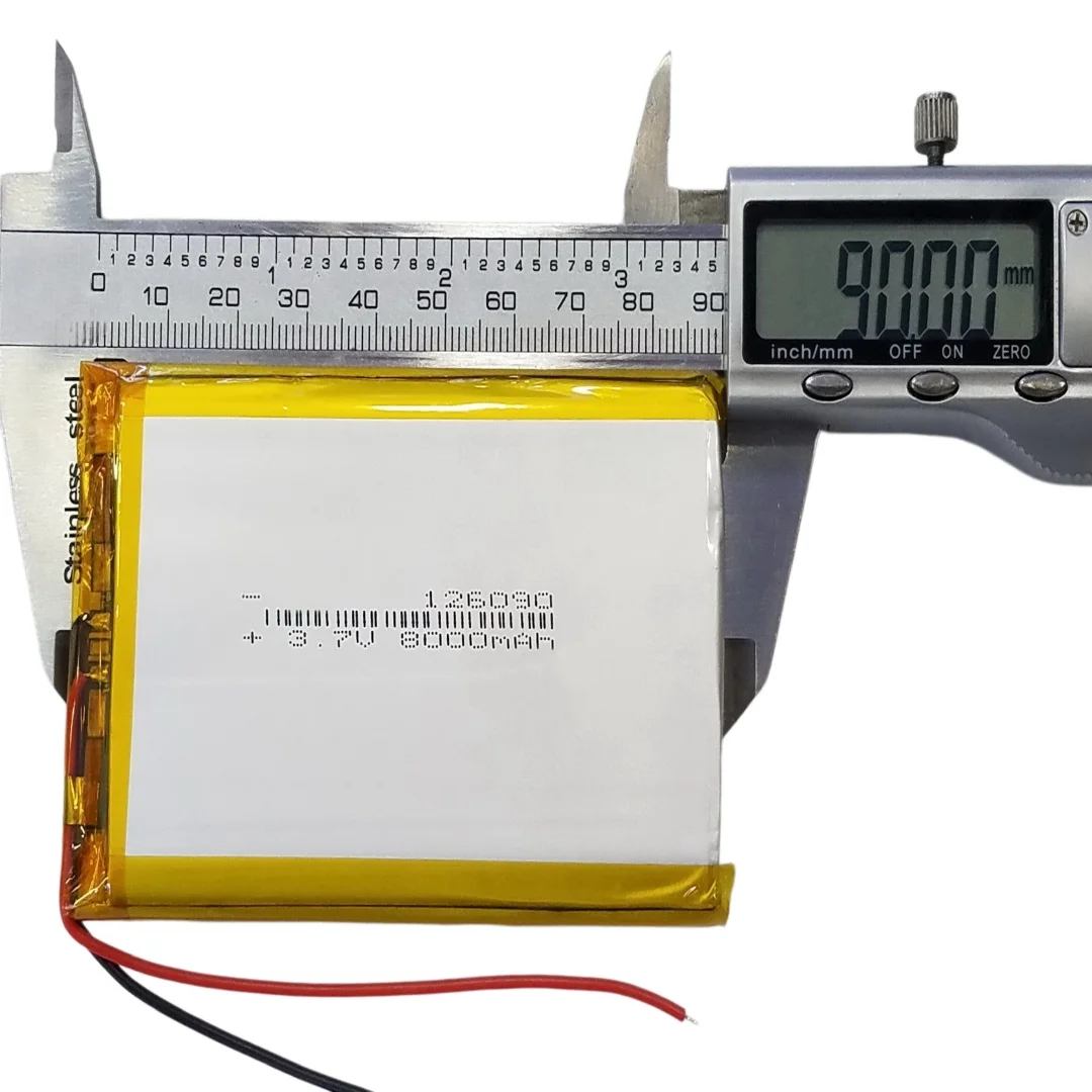 3.7v 8000mAh 126090 Polymer Li-ion battery 606090-2S for Bluetooth stereo DVD player GTmedia Freesat V8 finder