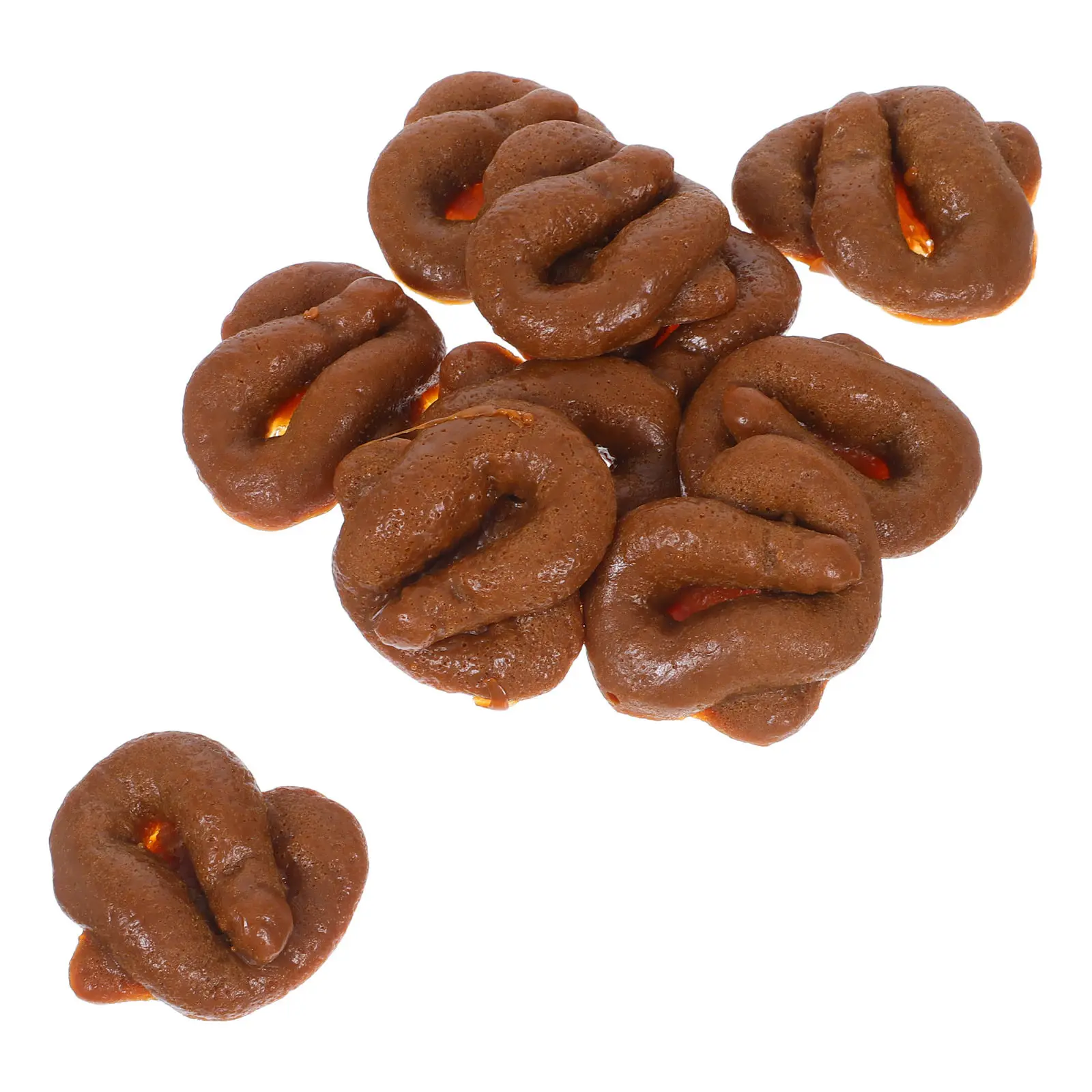 10Pcs Fake Poop Prank Gag Sticky Realistic Simulation Prank Props Party Joke Stress Reliever Gag Poop Toy Poo Pooping Toy