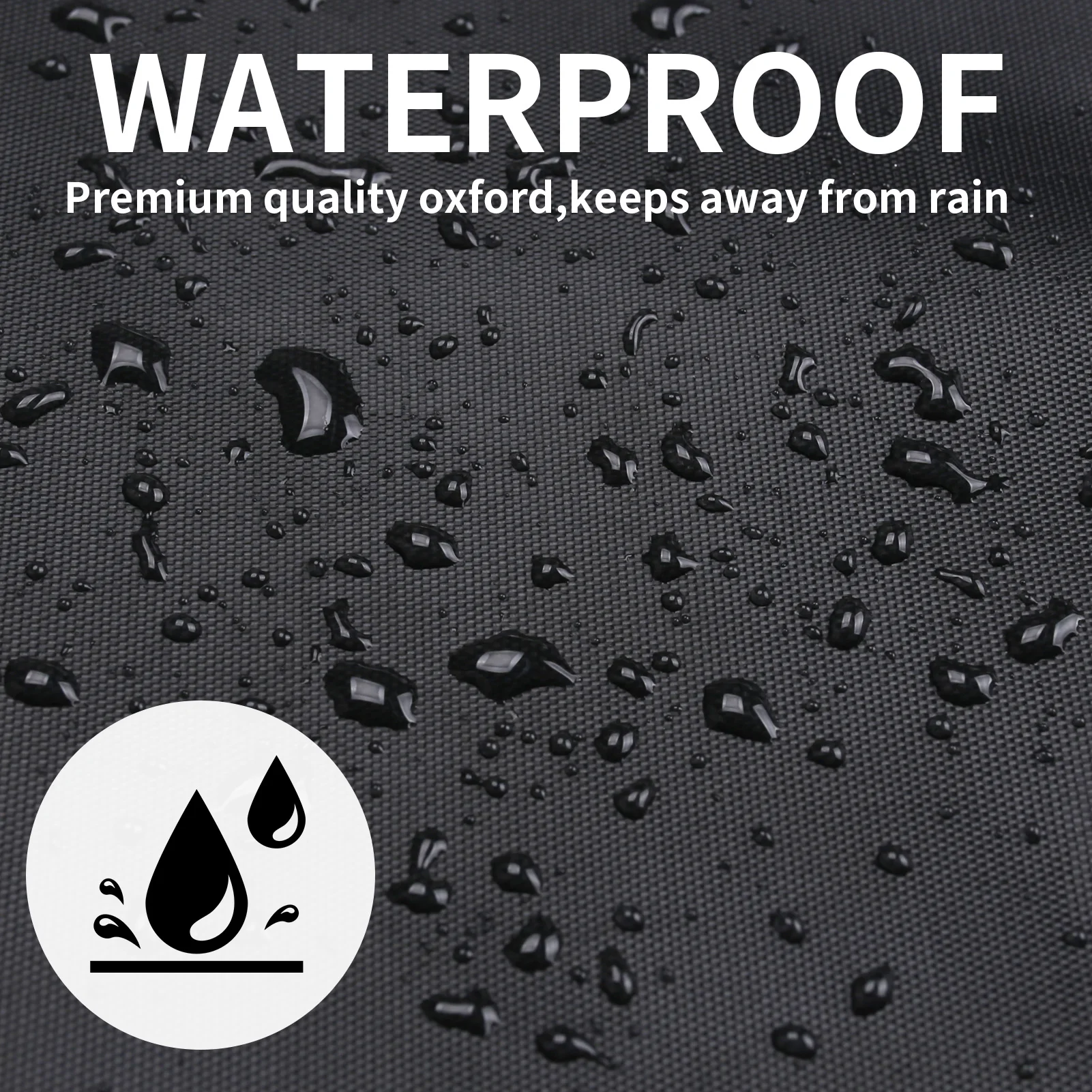4 Style Large Grill Cover Rip-Proof Garden Waterproof BBQ Gas Furniture Covers Anti-UV Fade Resistant Adjustable Cover Black