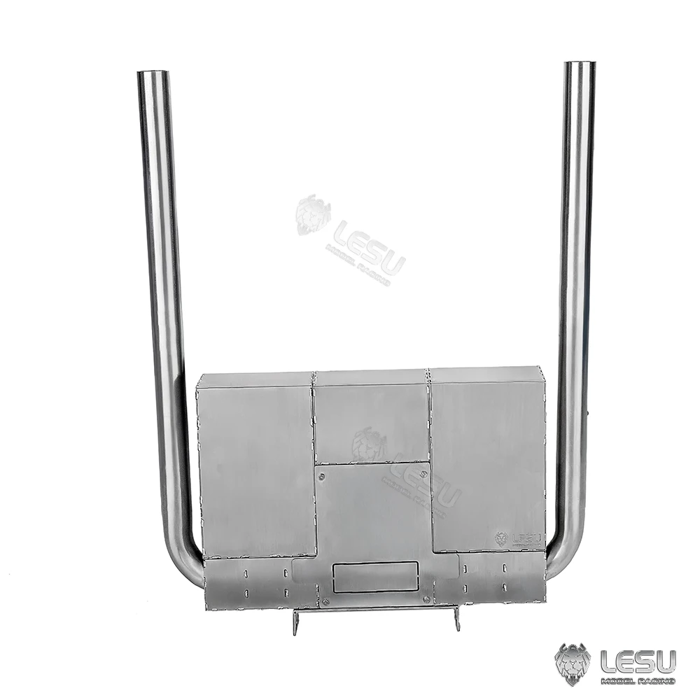 Akcesorium LESU - metalowy zbiornik wydechowy, ulepszenie do modeli ciężarówek RC 1/14 FE VM, modeli budowlanych.