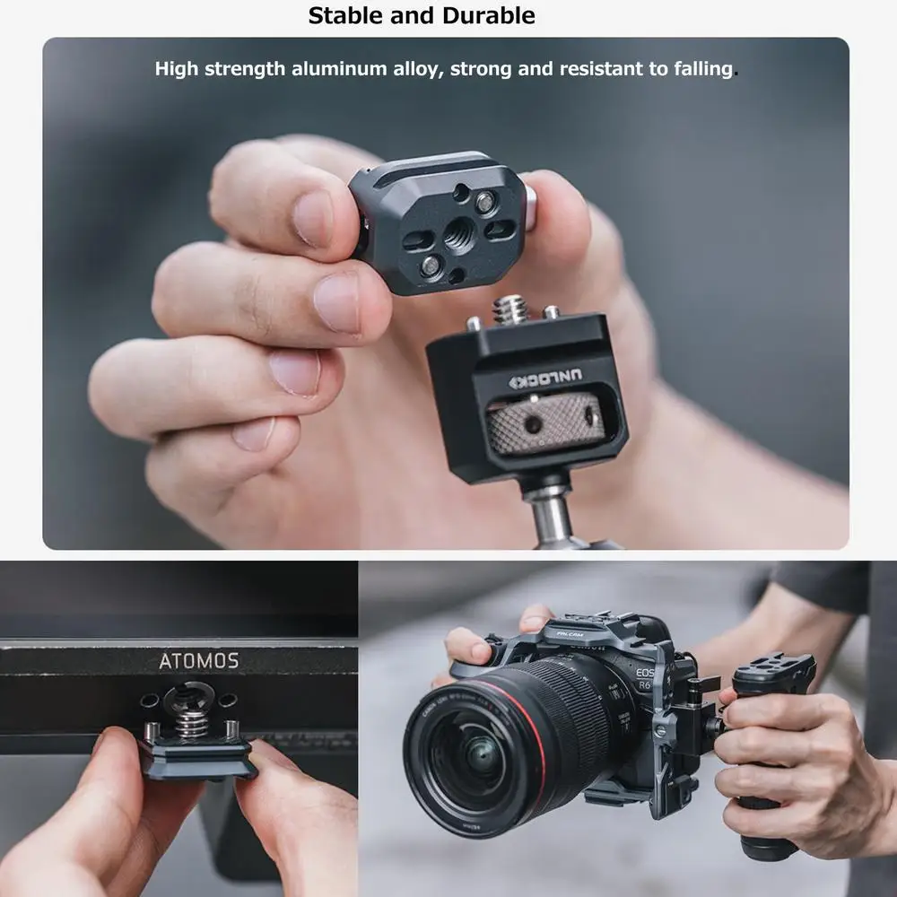 FALCAM F22A4403/F 224404 /F 224402   Placa de sistema de liberación rápida 1/4'' a accesorios de montaje para cámara Nikon Canon Sony DSLR