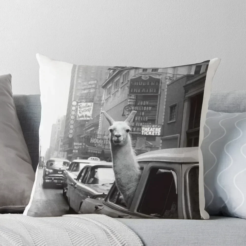 

New York Llama Throw Pillow anime girl pillow cover luxury Christmas Pillow Covers Covers For Sofas