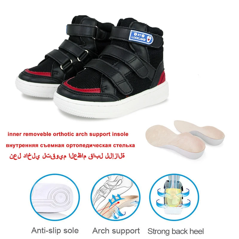 Children Boys Orthopedic Shoes For Kids Sneakers Clubfoot Toddler Baby Running Tiptoe Flatfoot With Arch Support Size 20-36