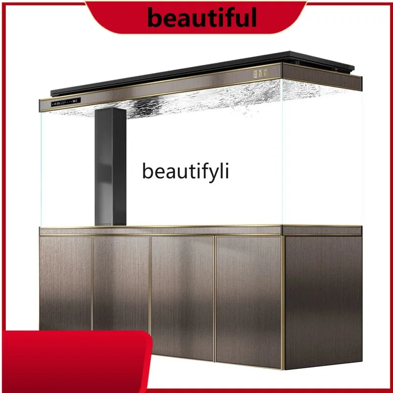 

Professional-grade arowana tank bottom filter fish tank living room large no-change aquarium box ultra-white glass office H H H