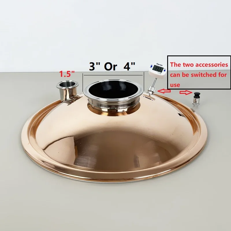 High Purity Copper Lid, Suitable For Tank With Diameter Of 350mm,Distillation Barrel Lid For Brewing Whiskey Or Brandy