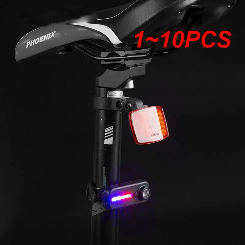 

1~10PCS Mini LED Flashlight USB Rechargeable Bike Light Portable Pocket Flashlight Keychain Lamp Taillight Flash Warning