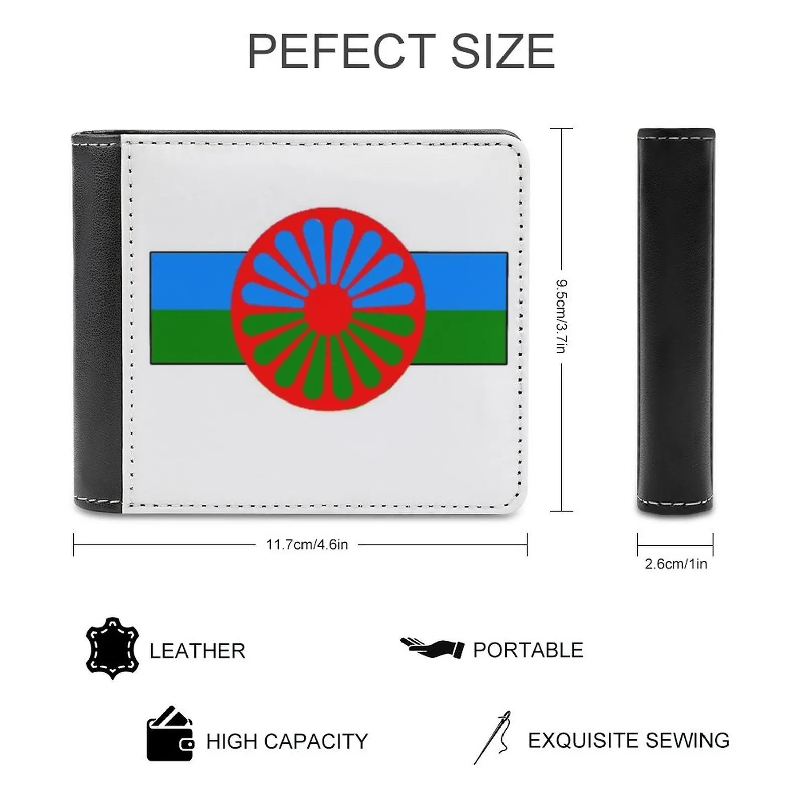 Gypsy Manouche Logo Business Men Wallets Small Money Purses New Design Dollar Price Top Wallet Gypsy Flag Wheel Roma Rota