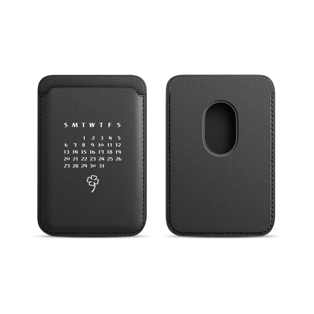 Minimalistisches Luck Leder-Kartenetui Handyhülle Kartenhalter für Magnetische Hülle Geeignet für alle iPhones für Magsafe Karten-Handytasche – Detail 4