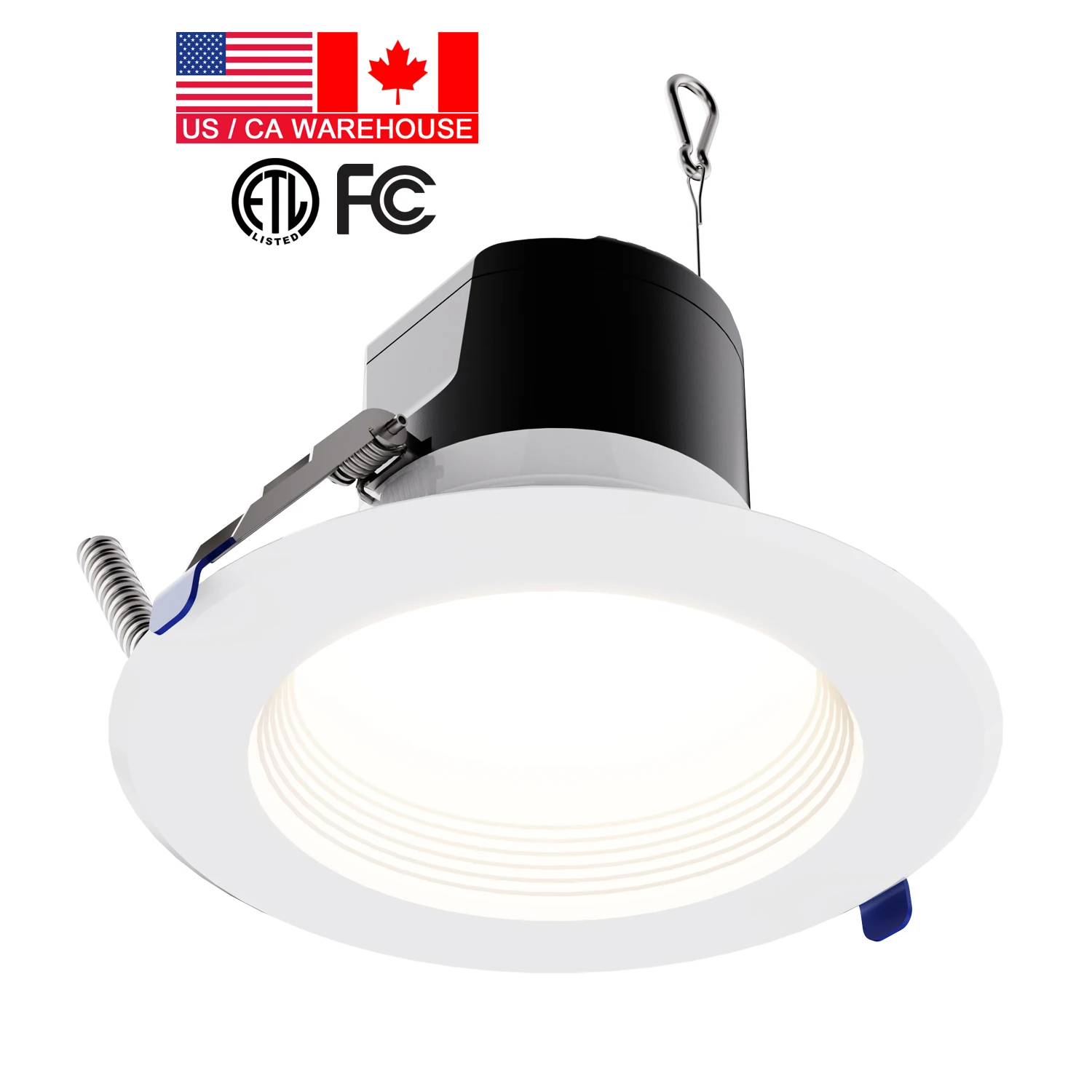

Downlight US Stock 6 8 10 Inch 5CCT 13W - 40W Commercial Indoor Modern Panel Ceiling Down Light LED COB Spot Recessed Downlights