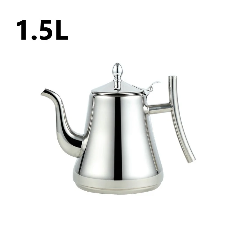 Kitchen Thick Stainless Steel Teapot Golden Silver Tea Pot With Infuser Coffee Pot Induction Cooker Tea Kettle Water Teapots