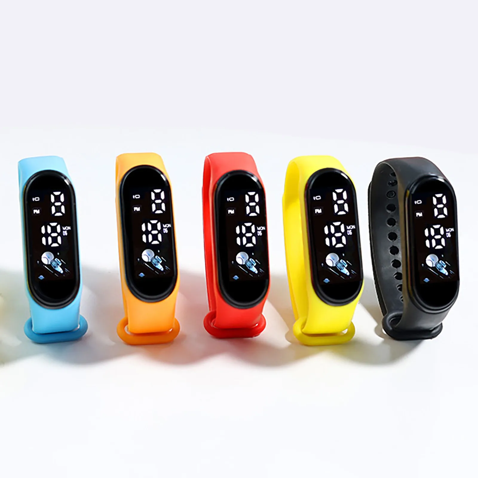 Kinder Polshorloge Outdoor Led Klok Nummer Display Outdoor Sport Digitale Polsband Meisjes Jongens Sport Armband Polsbandje Horloge