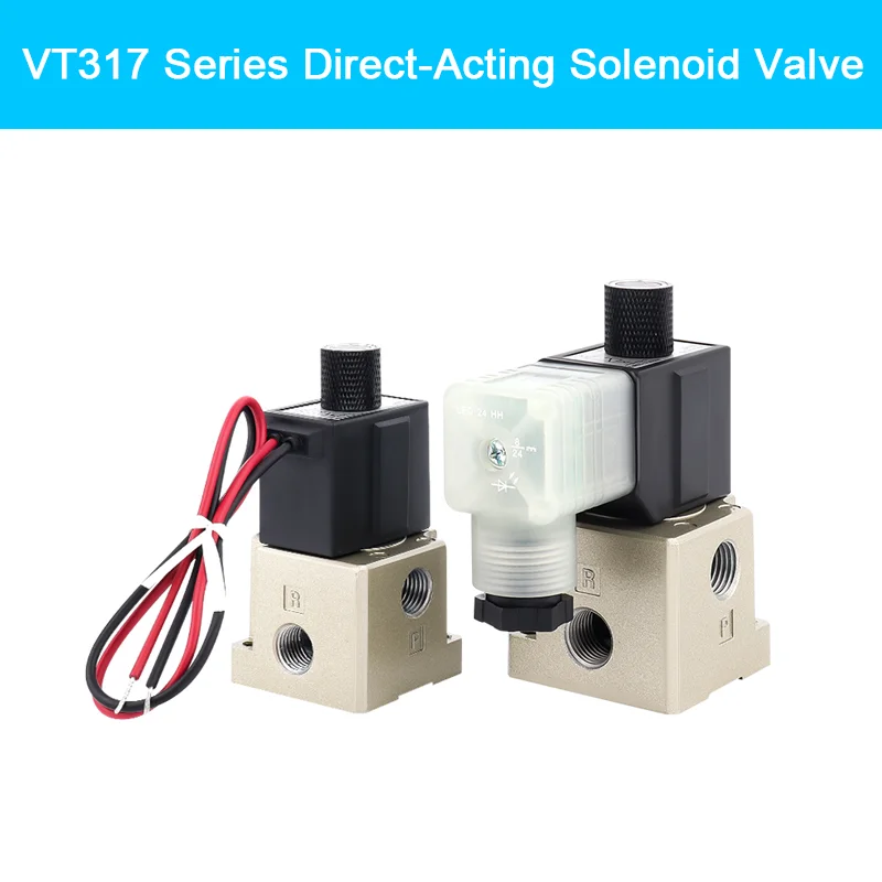 

SMC Type VT317 Series 3-Way Direct-Acting Solenoid Valve Pneumatic Vacuum Solenoid Valve, High-Frequency Type VT317-4G/4D/4DZ-02