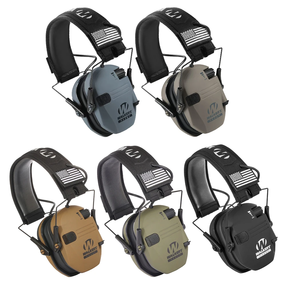 Tiro Proteção Auditiva Headset Tático Eletrônico, Cancelamento De Ruído, Ativo Caça Protetor De Ouvido, NRR23dB, Saco Incluído